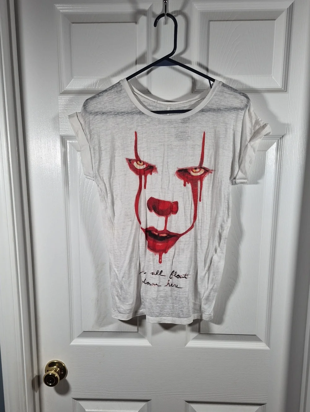 Source Unknown White Kids Graphic Tee with Red Face Print